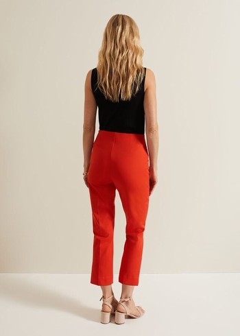 Phase Eight Miah Stretch Capris Trousers Red Australia | BI3867254